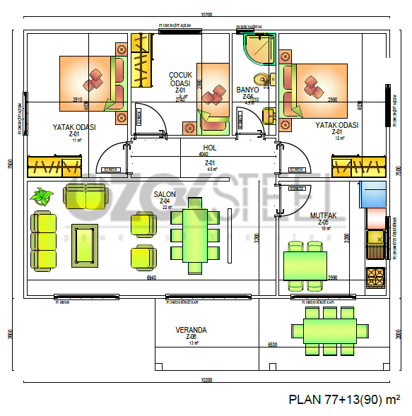 Arya Light Steel House  90 m²