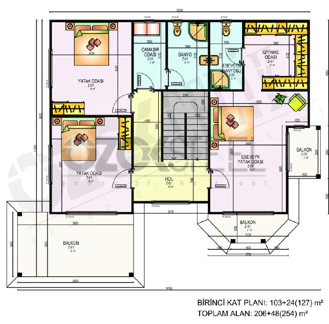 Balcony Light Steel Villa 254 m²