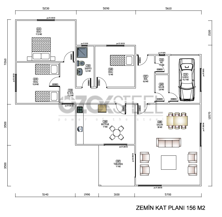 Binay  Çelik Villa 156 m² 