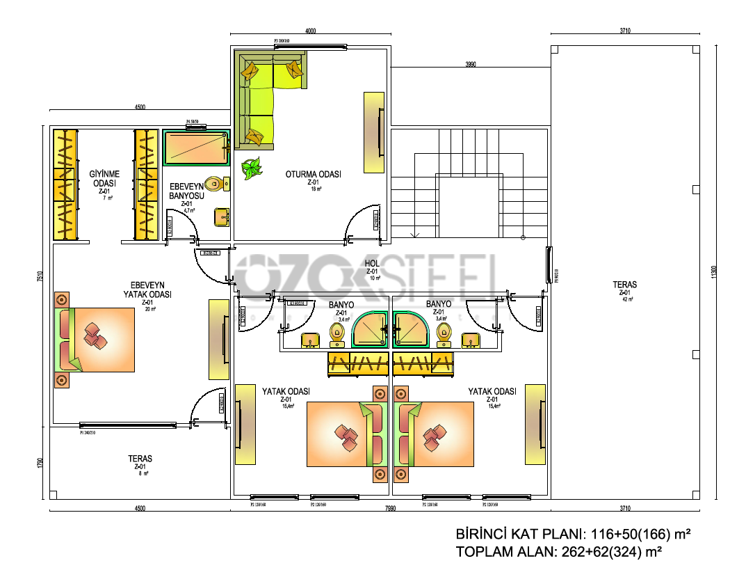 Hisar Light Steel Villa 324 m²
