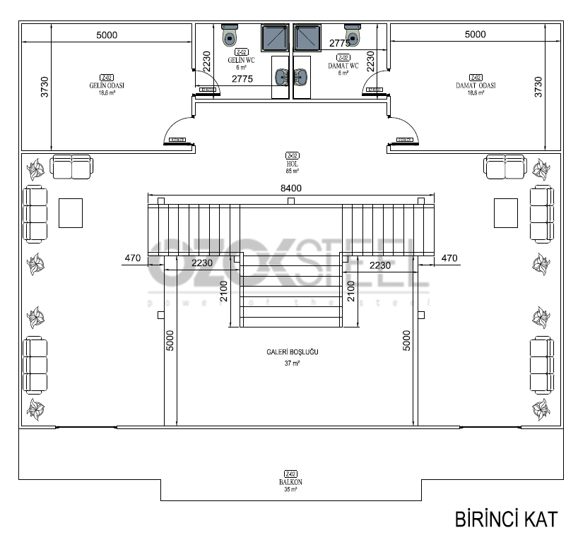 Incek   Windy Garden Light Steel Wedding Hall 400 m²