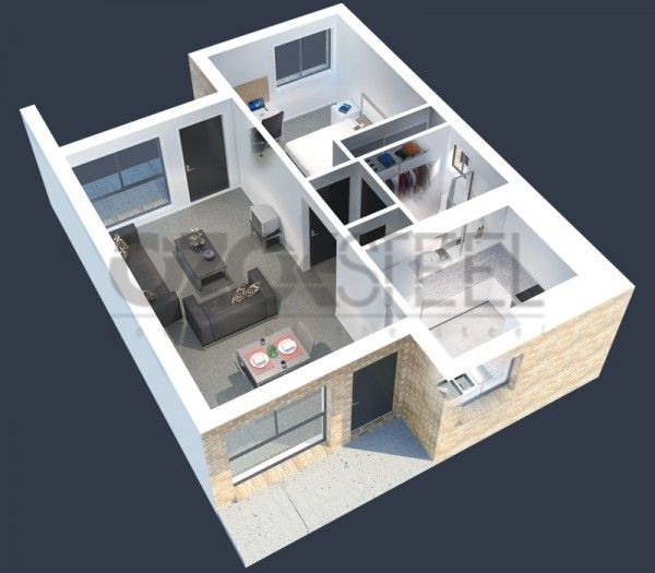 Color Light Steel House 80 m²