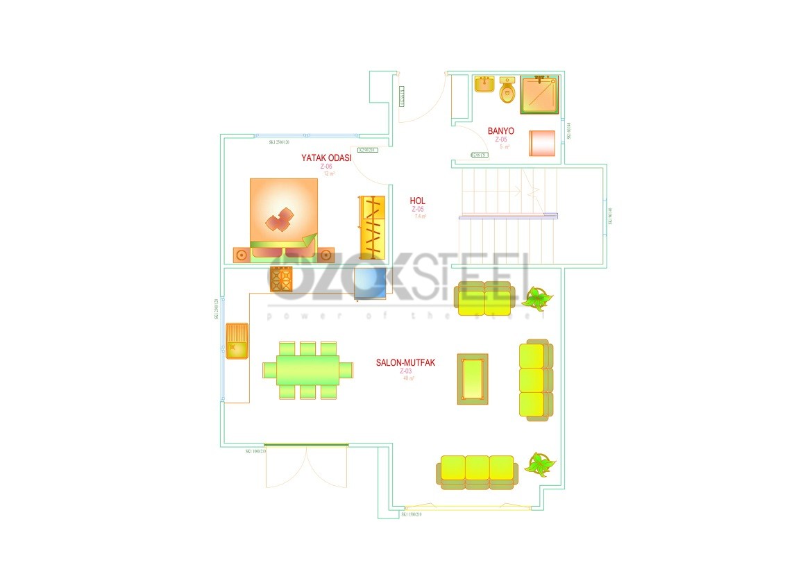 Rüzgar Light Steel Villa 140 m²