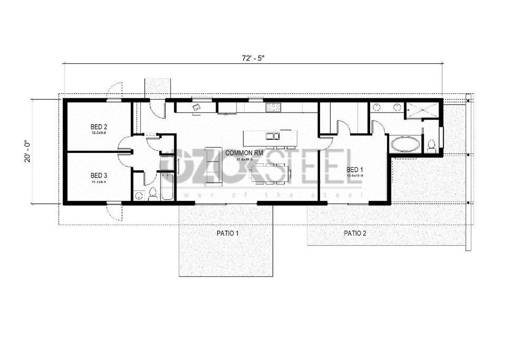 Style Light Steel House  100 m²