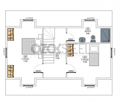 American Dream Leichte Stahlvilla110 m²