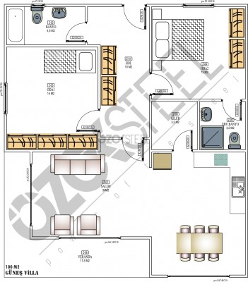 Güneş Stahl Villa 210 m²