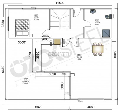 Güneş Stahl Villa 210 m²