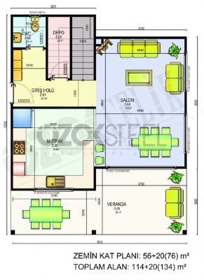 Moderne Stahlvilla 193 m²