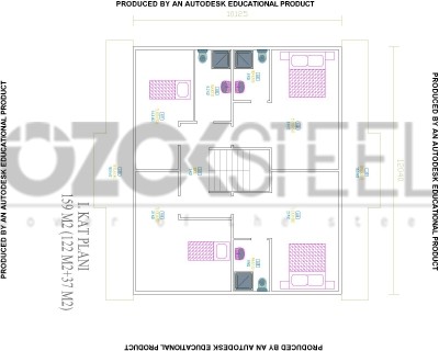 Palmiye Hafif çelik Villa 327 m² 