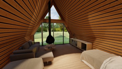 Dreieckiges Haus Leichtes Stahlhaus 120 m²