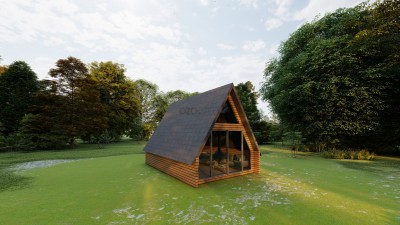 Dreieckiges Haus Leichtes Stahlhaus 120 m²