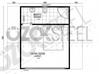 Dreieckiges Haus Leichtes Stahlhaus 120 m²