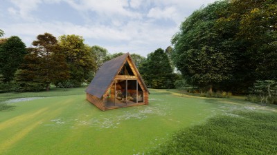 Dreieckiges Haus Leichtes Stahlhaus 120 m²