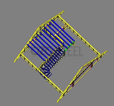 Dreieckiges Haus Leichtes Stahlhaus 55 m²