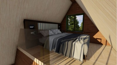 Dreieckiges Haus Leichtes Stahlhaus 55 m²