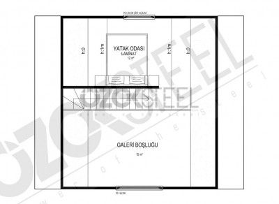 Dreieckiges Haus Leichtes Stahlhaus 55 m²