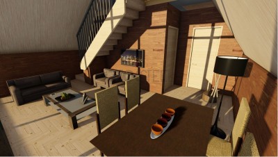 Dreieckiges Haus Leichtes Stahlhaus 55 m²