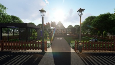 Dreieckiges Haus Leichtes Stahlhaus 105 (ohne Balkon) 93 m² (mit Balkon)