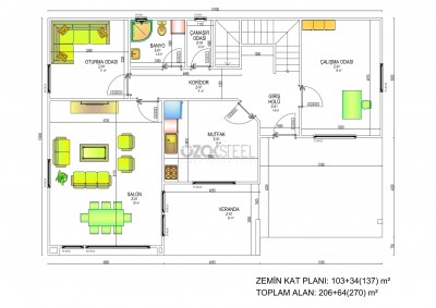Venüs Leichte Stahlvilla 270 m²