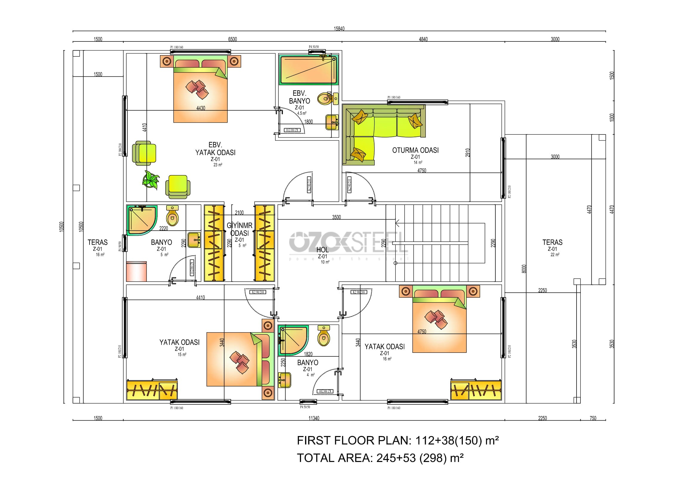 Ufuk Light Steel Villa  298 m²
