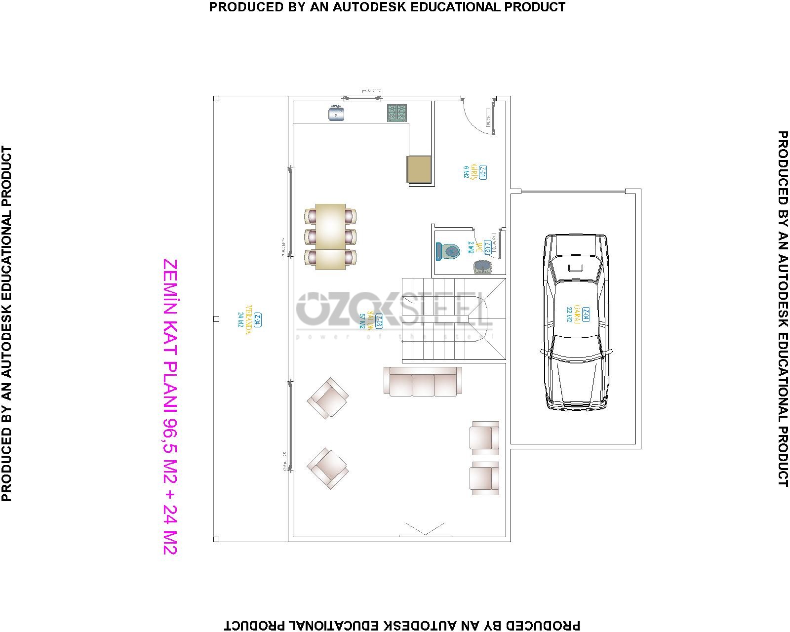 Uzay Light Steel Villa  192 m²