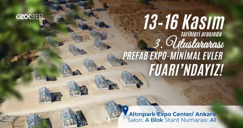 We’ll be at the Prefab Expo – Minimal Houses Fair in Ankara from November 13–16!