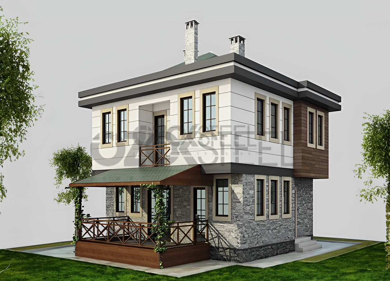 Asmalı Konak Leichte Stahlvilla 150 m²