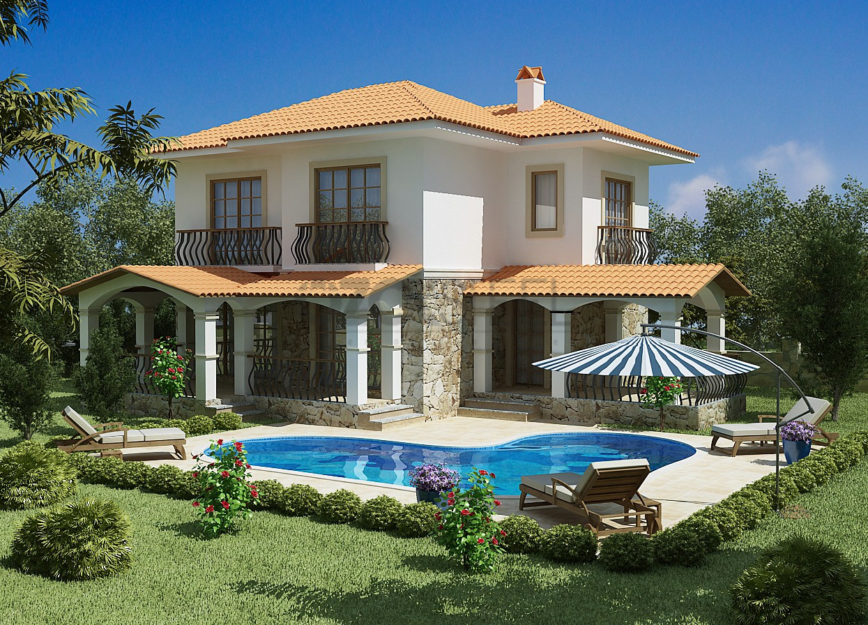 Deep Blue Light Steel House 203 m²