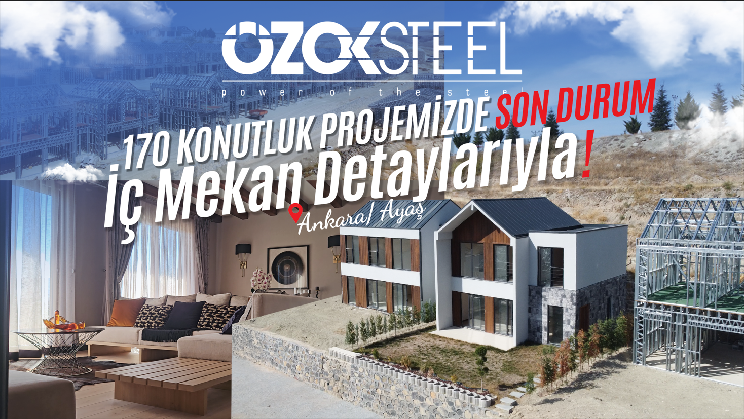 170 Konutluk Hafif Çelik Projemizden İç Mekan Detayları