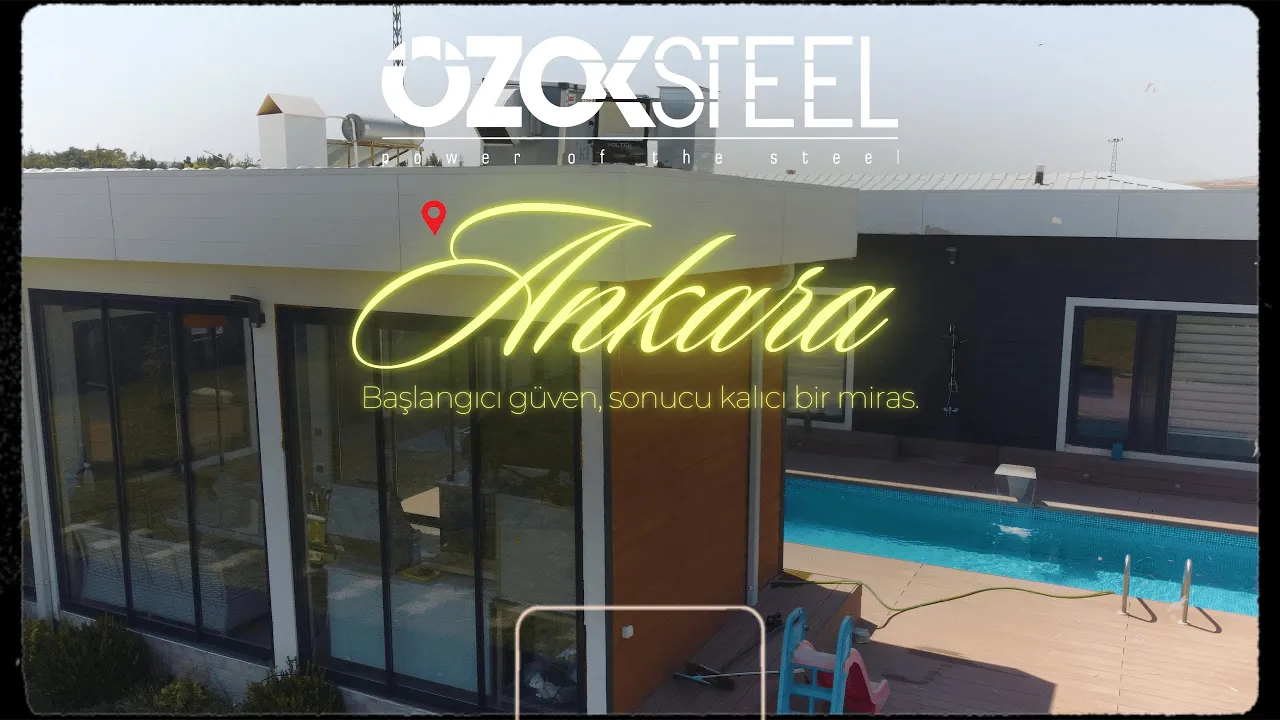 Ankara'da 184 m² Tek Katlı Hafif Çelik Konstrüksiyon Projemiz