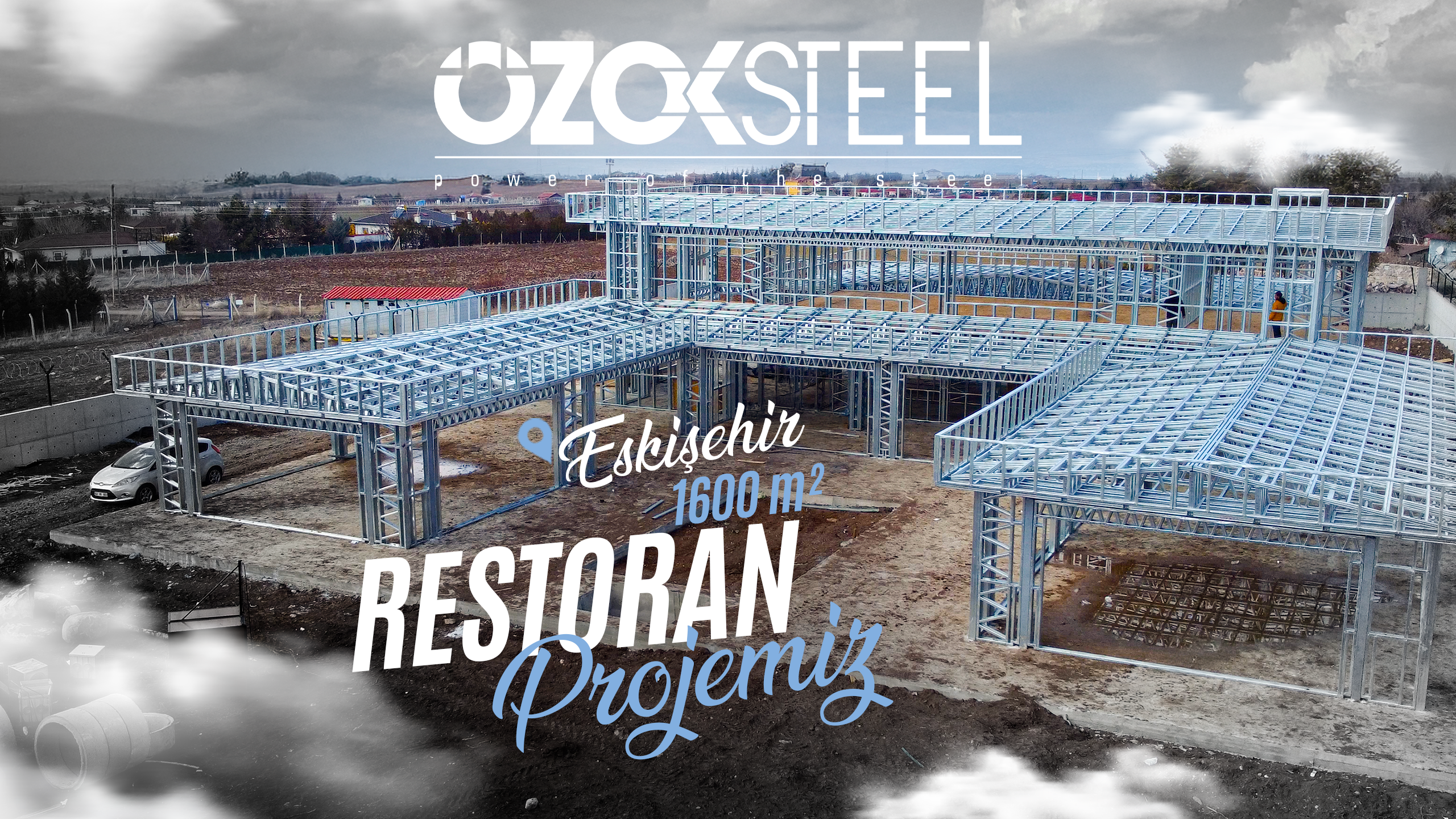 Die Installation unseres 1600 m² großen Leichtstahl-Konstruktions-Restaurantprojekts ist abgeschlossen!